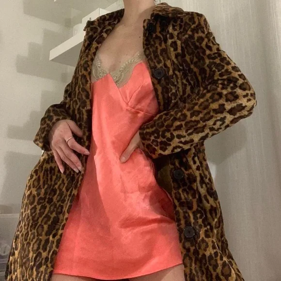 Leopard Print Women's Coat - Picture 2 of 4